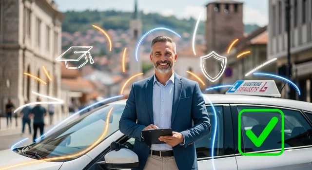 Instruktor vožnje uz automobil autoškole